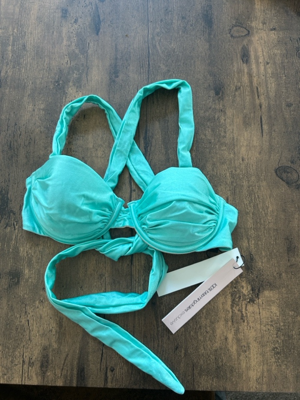 NWOT Aqua Balconette underwire Bikini Top - Picture 2 of 5